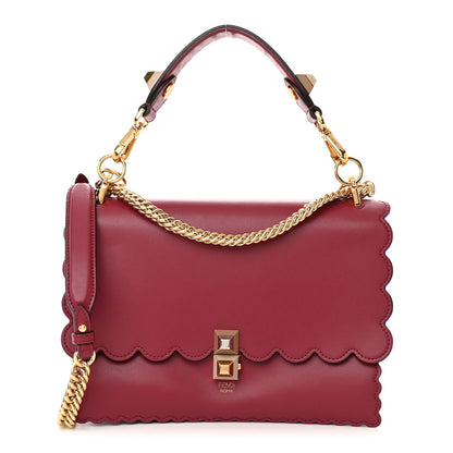Fendi Vitello Liberty Scalloped Studded Kan I Shoulder Bag Fragola 1 of 10
