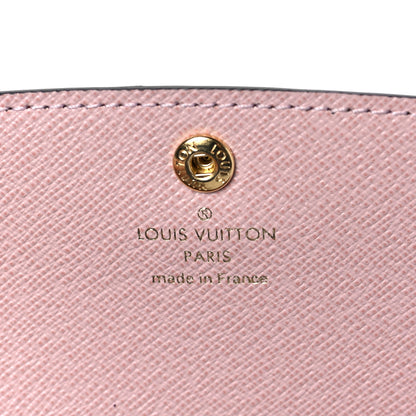 Louis Vuitton Damier Ebene Emilie Wallet Rose Ballerine 6 of 6