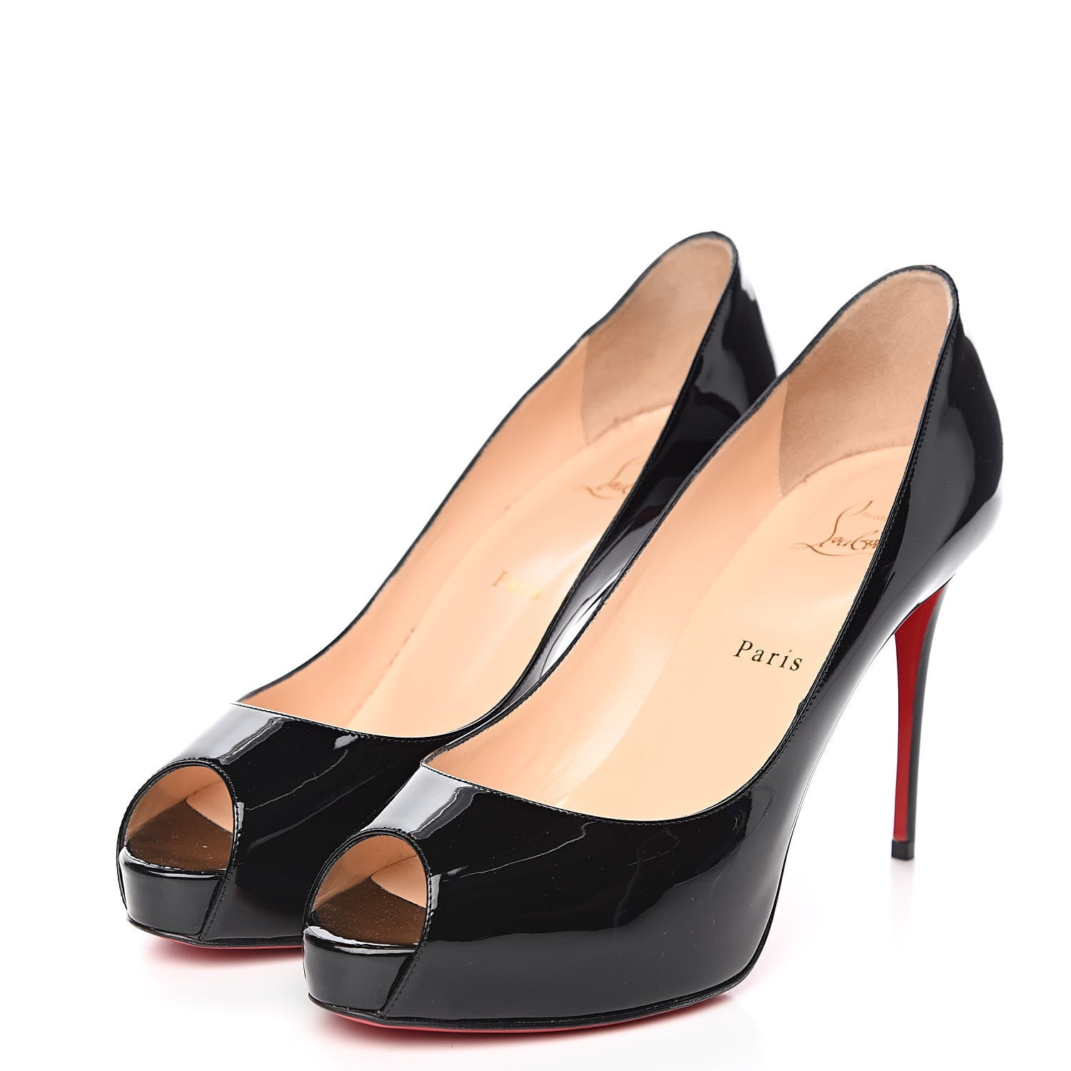 Christian Louboutin Patent New Very Prive 100 Pumps 39.5 Black 3 of 8