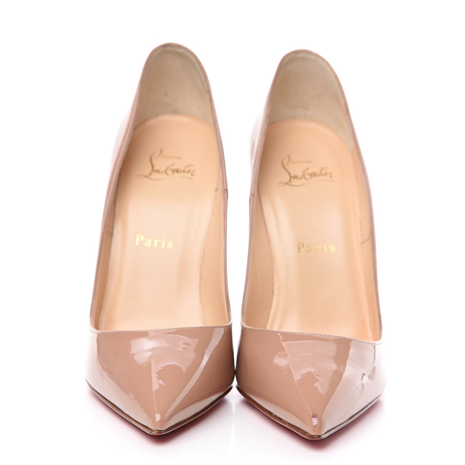 Christian Louboutin Patent So Kate 120 Pumps 37.5 Nude 2 of 9