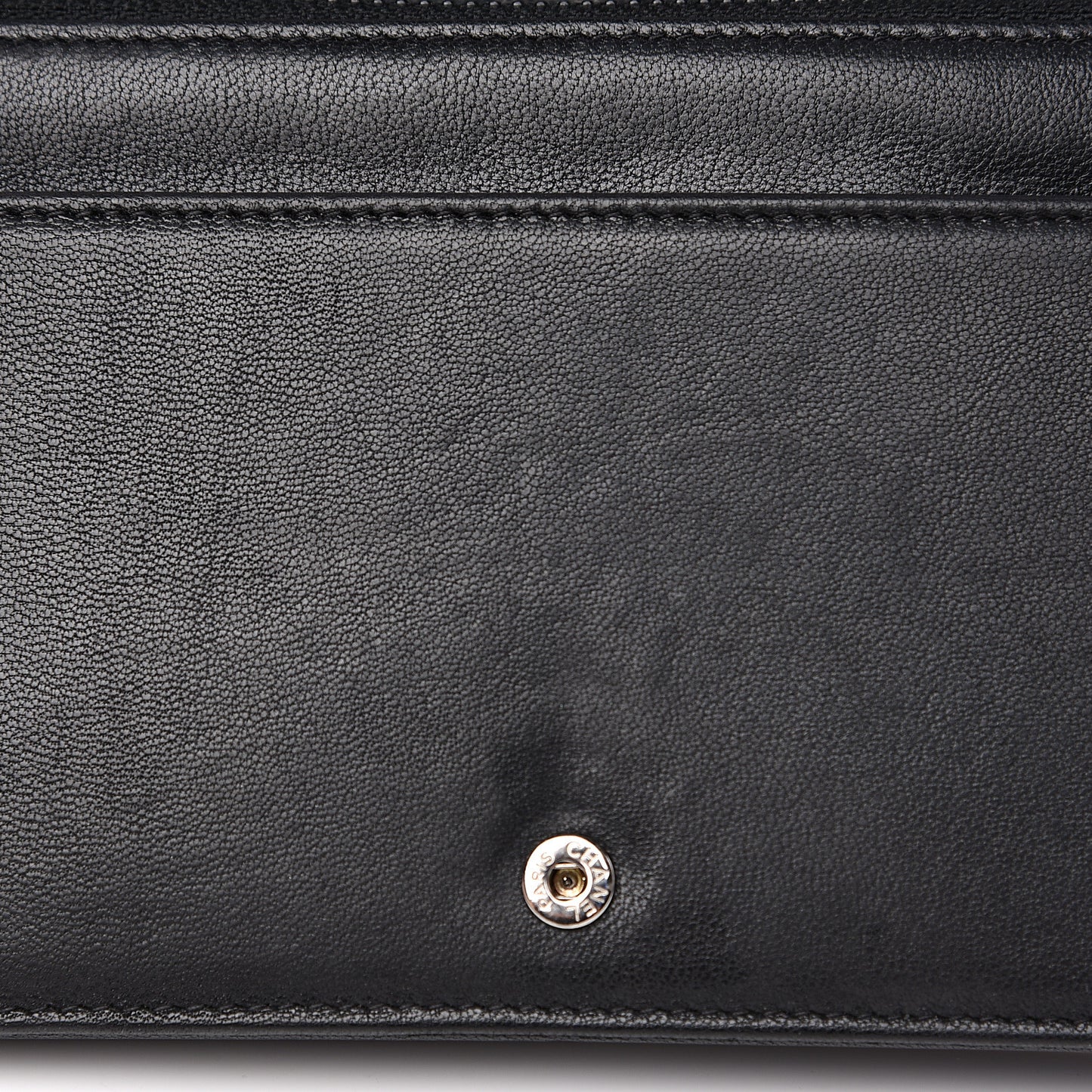 Sheepskin Quilted Mademoiselle Vintage Wallet On Chain WOC Black