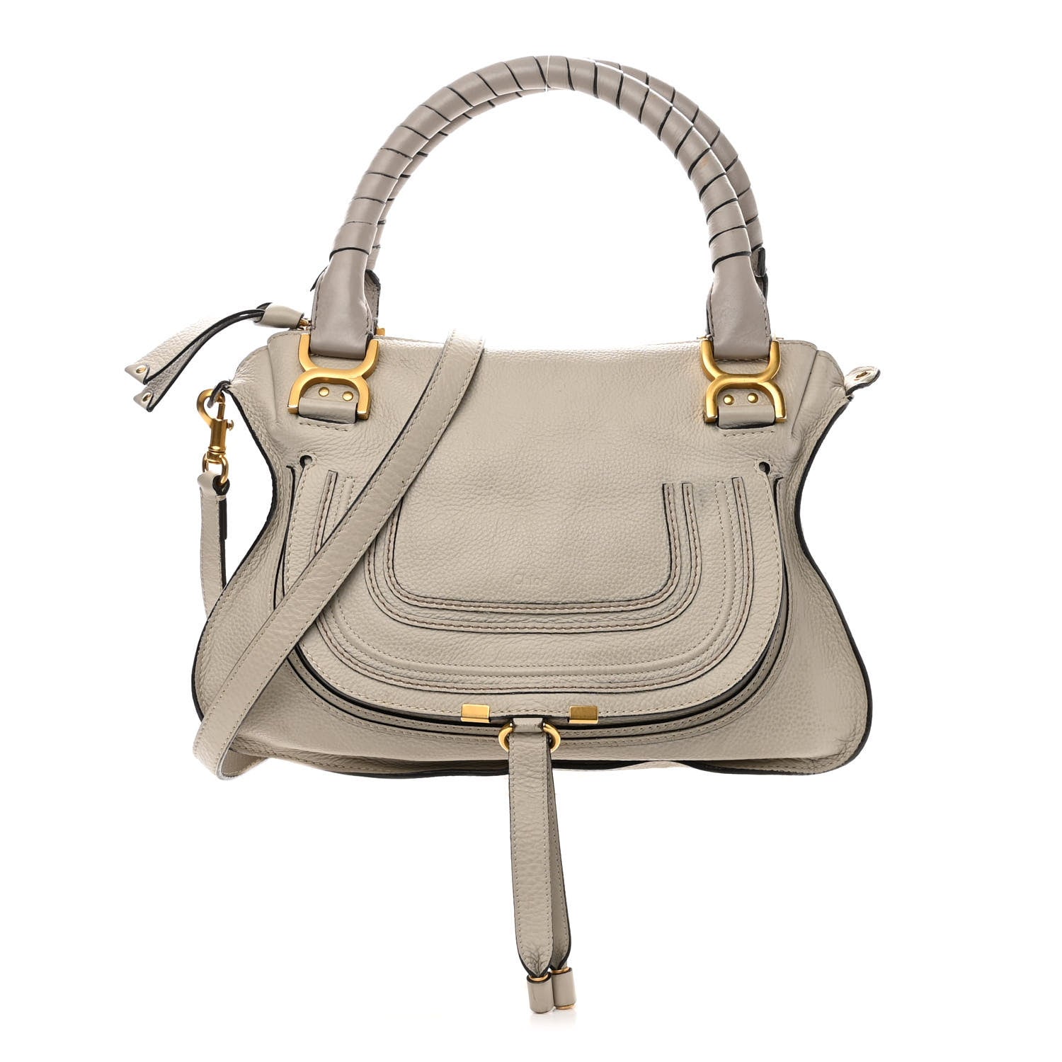 Chloe Calfskin Medium Marcie Satchel Dove 1 of 14