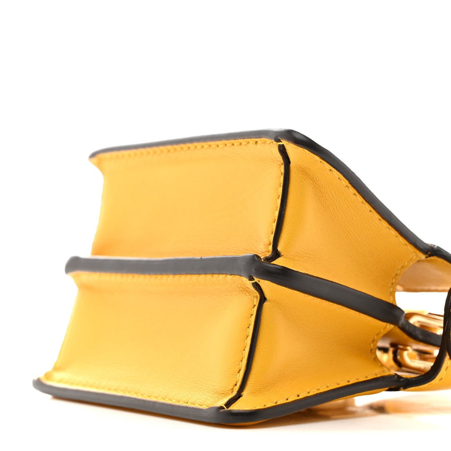 Shiny Nappa Nano Peekaboo Maxi Handle Satchel Mimosa