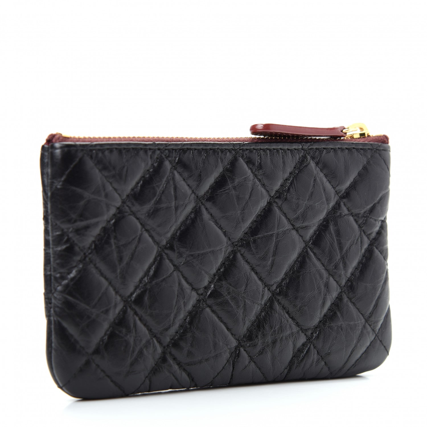 Chanel Aged Calfskin Quilted Small Reissue Cosmetic Case Black 3 of 8