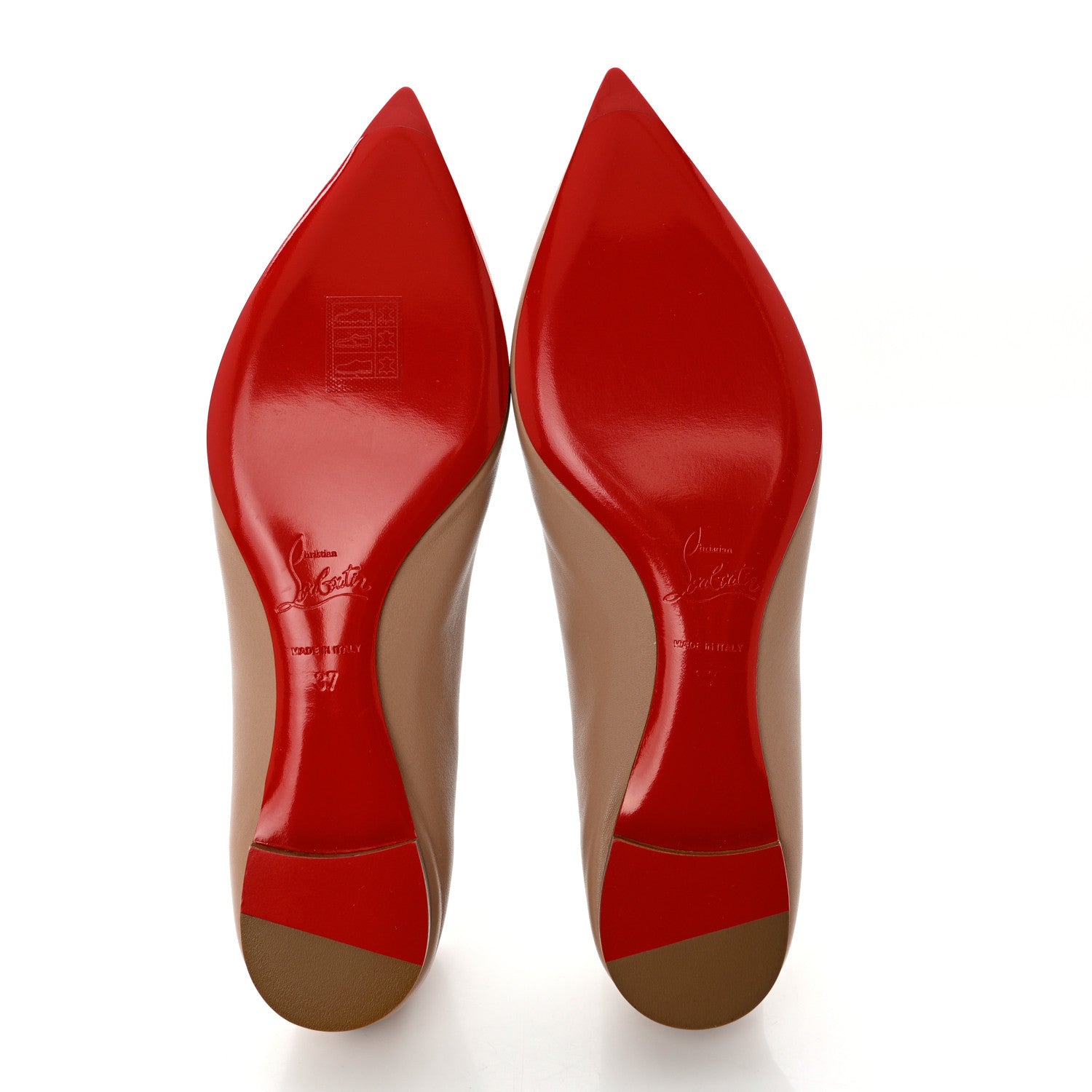 Christian Louboutin Nappa Eloise Flats 37 Nude 5 of 8