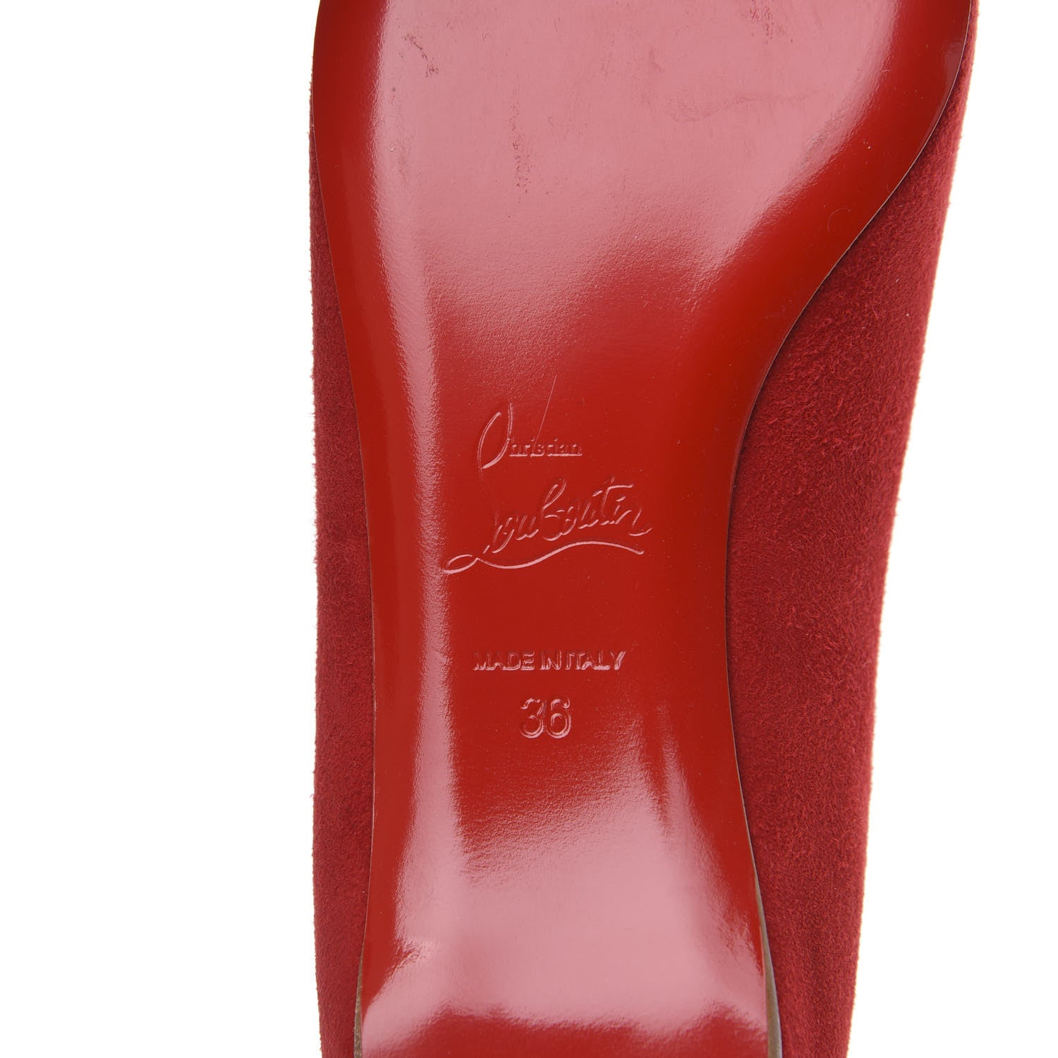 Christian Louboutin Veau Velours Gwalior Flats 36 Oeillet 7 of 10