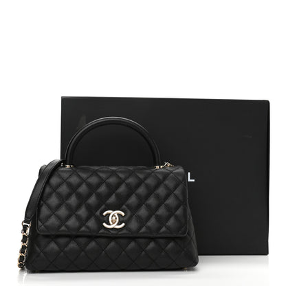 Chanel Caviar Quilted Small Coco Handle Flap Black 9 of 9