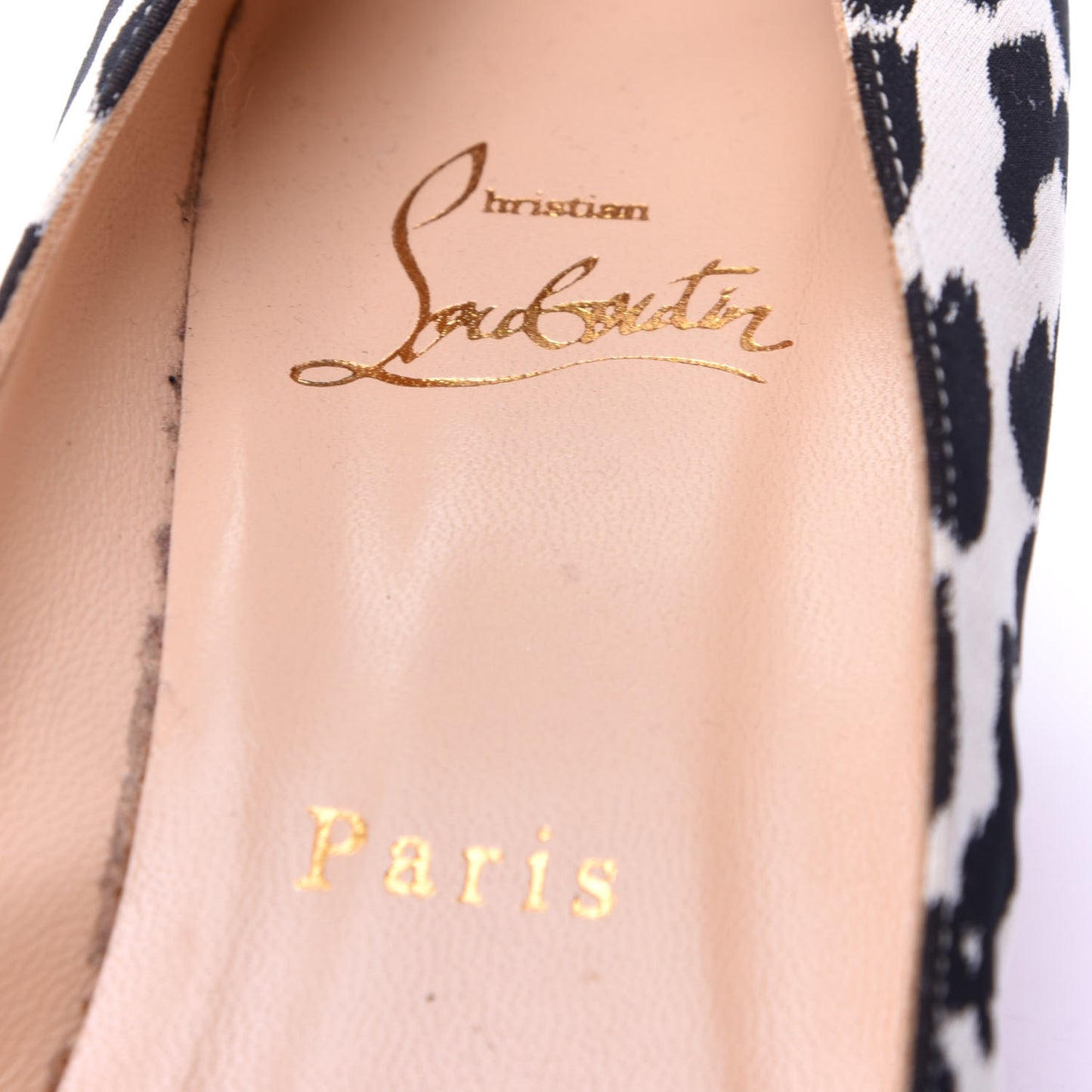 Tissu Leopardino Bow 45 Pumps 37.5 Black White