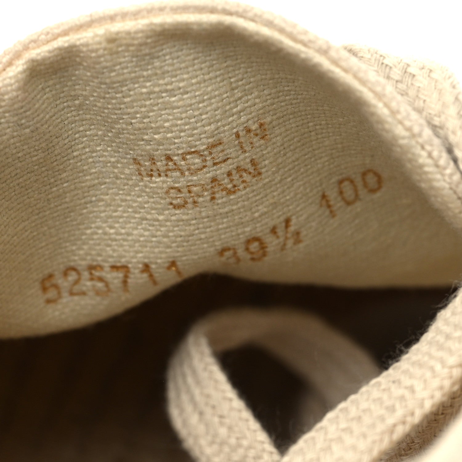 Gucci Canvas Logo Lace-Up Platform Espadrilles 39.5 Greggio Grege 8 of 8