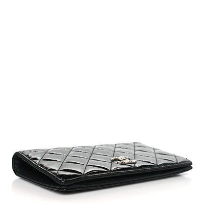 Chanel Patent Quilted Brilliant Yen Wallet Black 4 of 10