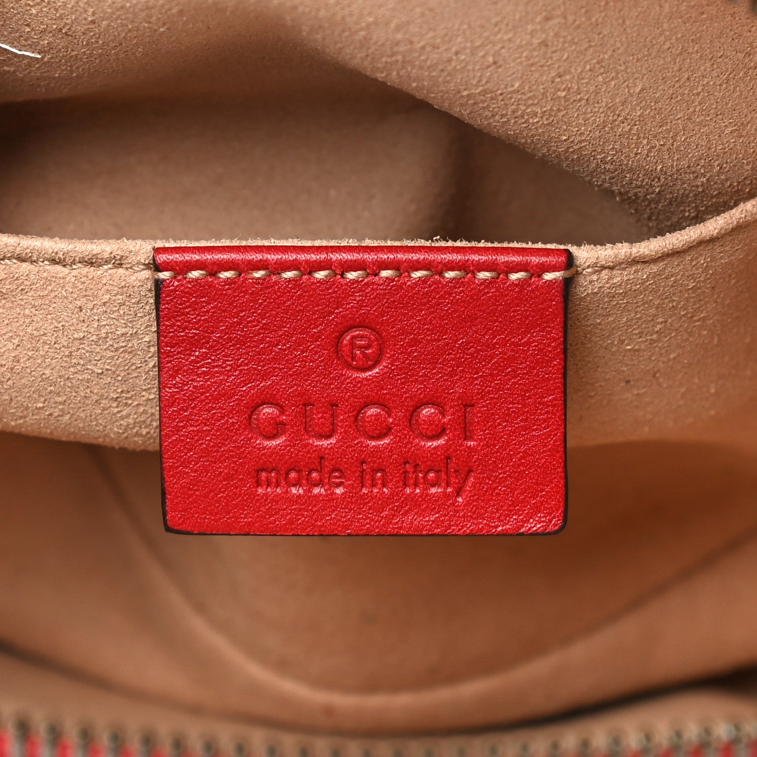 Gucci Calfskin Matelasse GG Marmont Belt Bag 75 30 Hibiscus Red 6 of 10