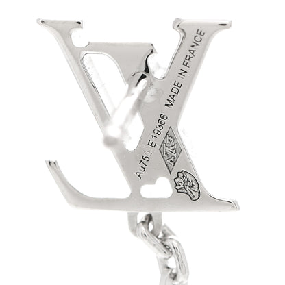 Louis Vuitton 18K White Gold Diamond Idylle Blossom LV Stud Single Earring 4 of 5