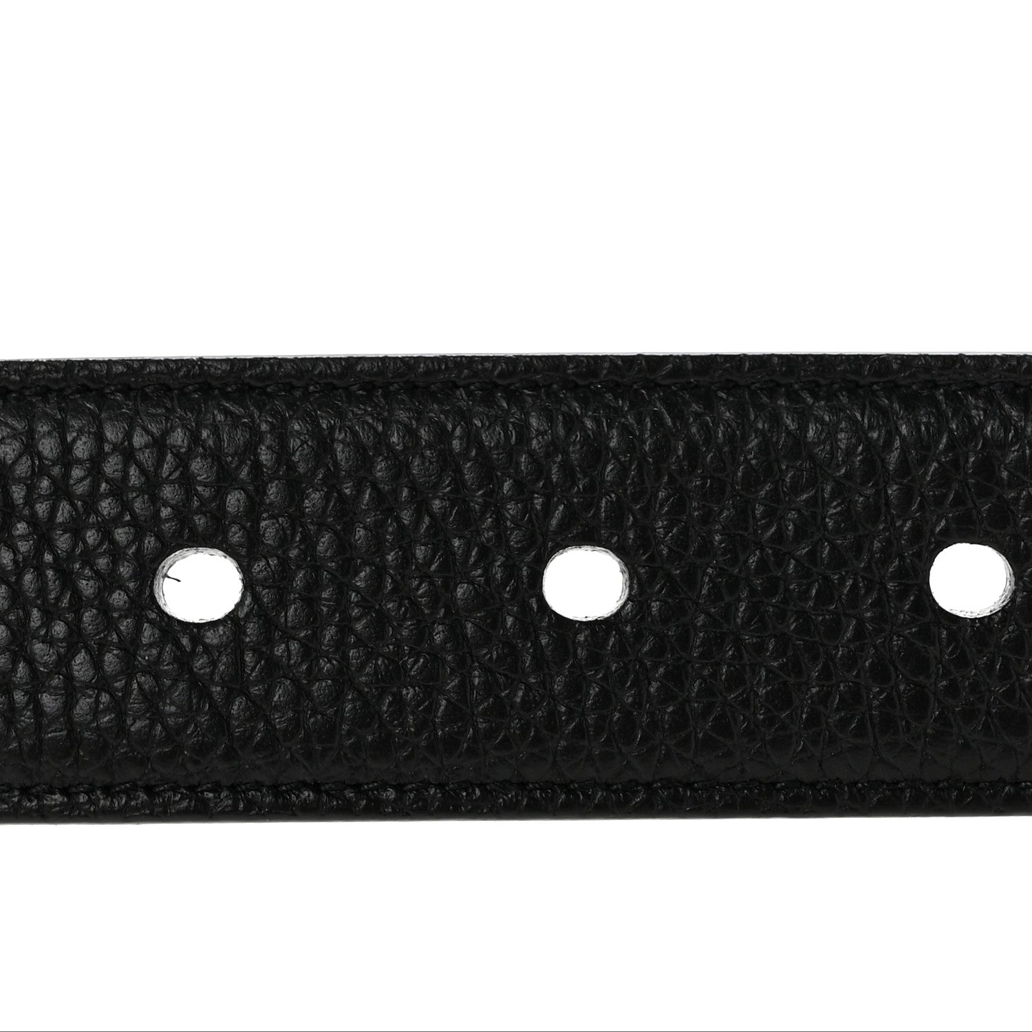 Saint Laurent Grained Calfskin Monogram Cassandre Square Buckle Belt 85 34 Black 3 of 8