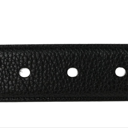 Saint Laurent Grained Calfskin Monogram Cassandre Square Buckle Belt 85 34 Black 3 of 8