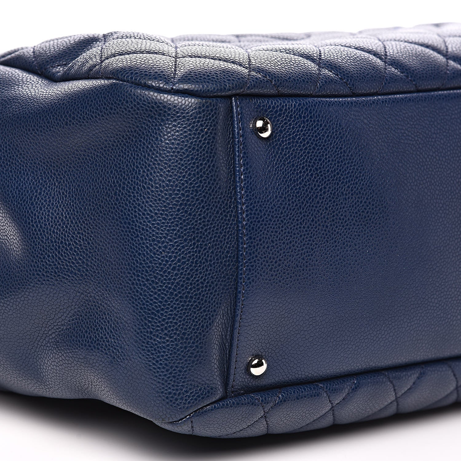 Chanel Caviar Quilted Framed Bowling Bag Navy 8 of 11