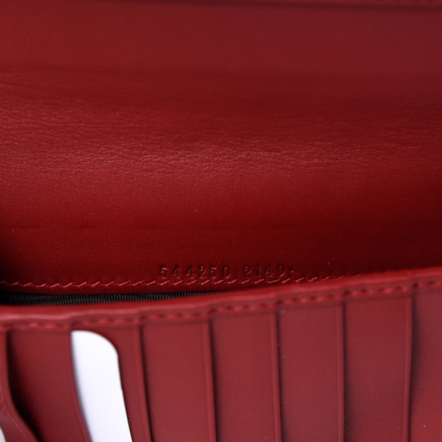 Microguccissima Zip Around Top Handle Travel Wallet Red