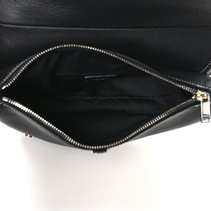 Christian Dior Grained Calfskin Mens Saddle Bag Black 5 of 8