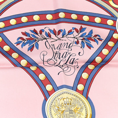 Hermes Silk Grand Tralala 90 Rose Poudre Vert 3 of 6