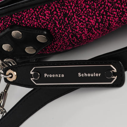 Proenza Schouler Tweed Lambskin Medium PS1 Satchel Berry Fuxia Pink 2 of 10