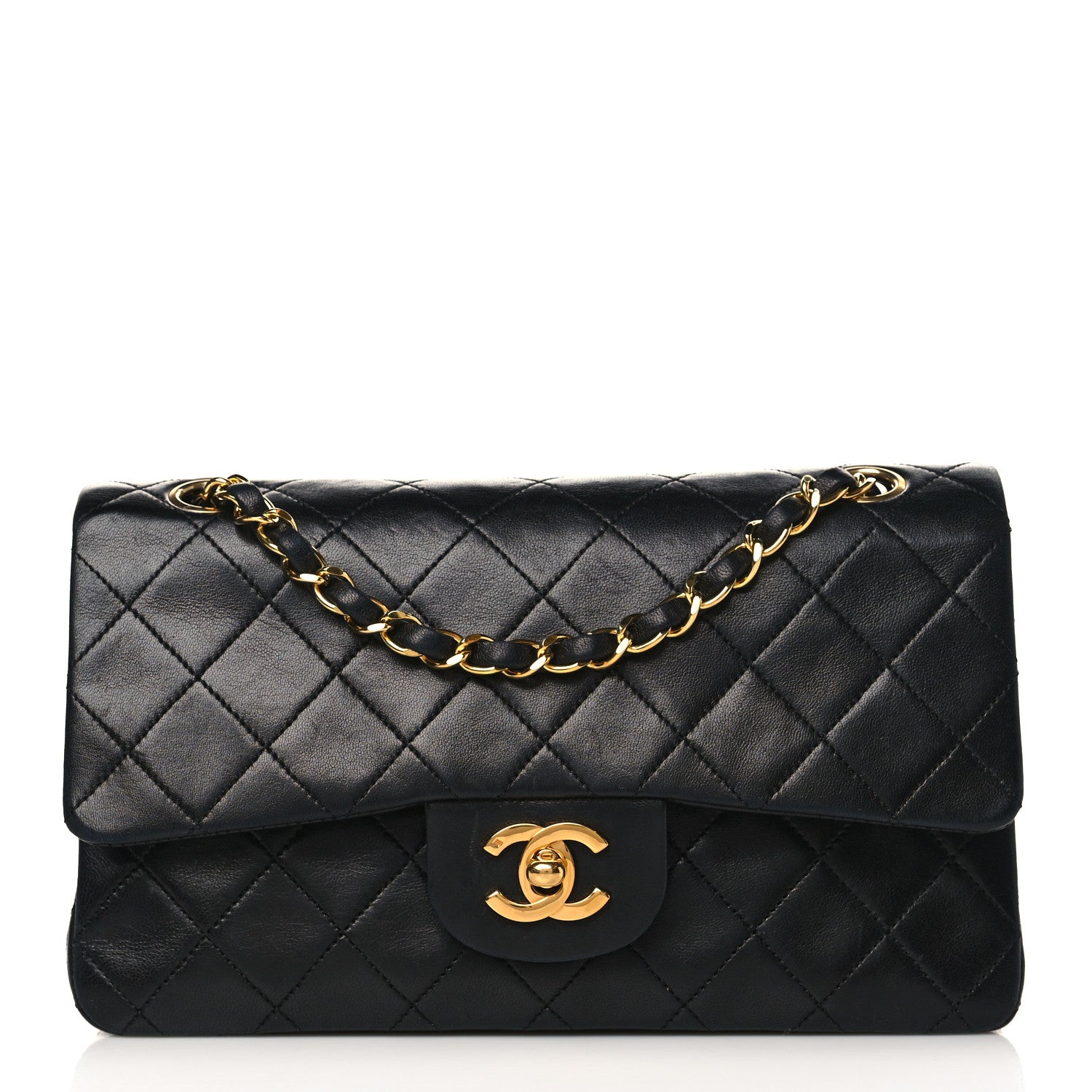 Chanel Lambskin Quilted Small Double Flap Black 1 of 9