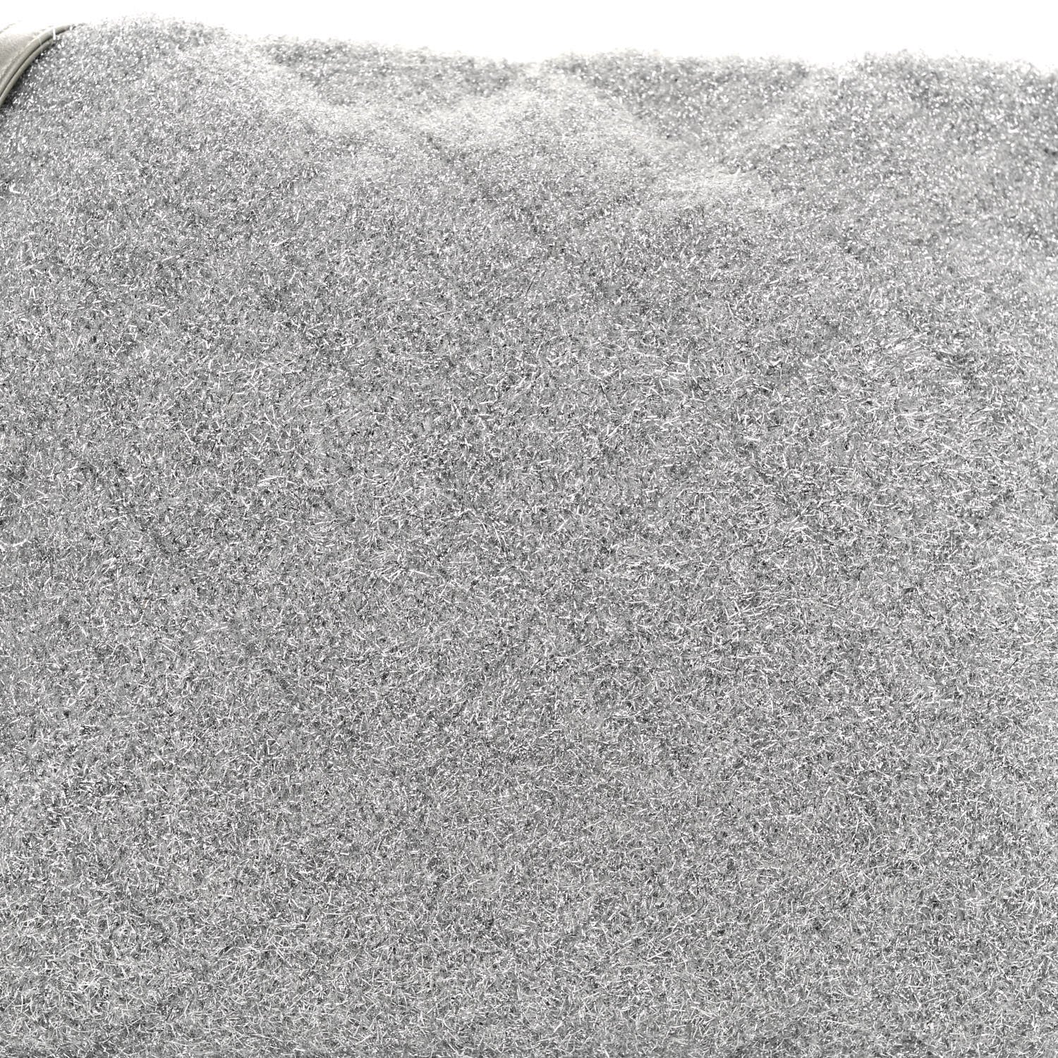 Chanel Lurex Knit Medium Pluto Glitter Tote Silver 8 of 14