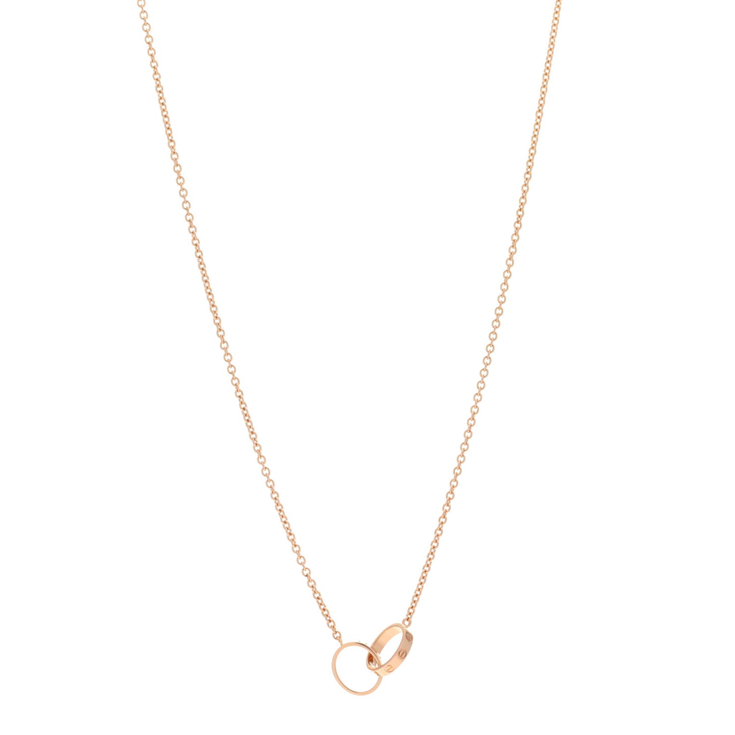 18K Pink Gold Interlocking LOVE Necklace