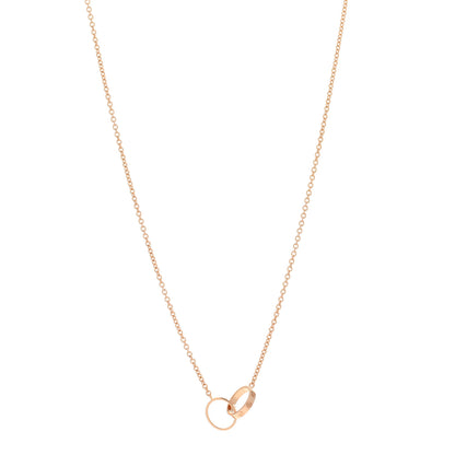 Cartier 18K Pink Gold Interlocking LOVE Necklace 1 of 5