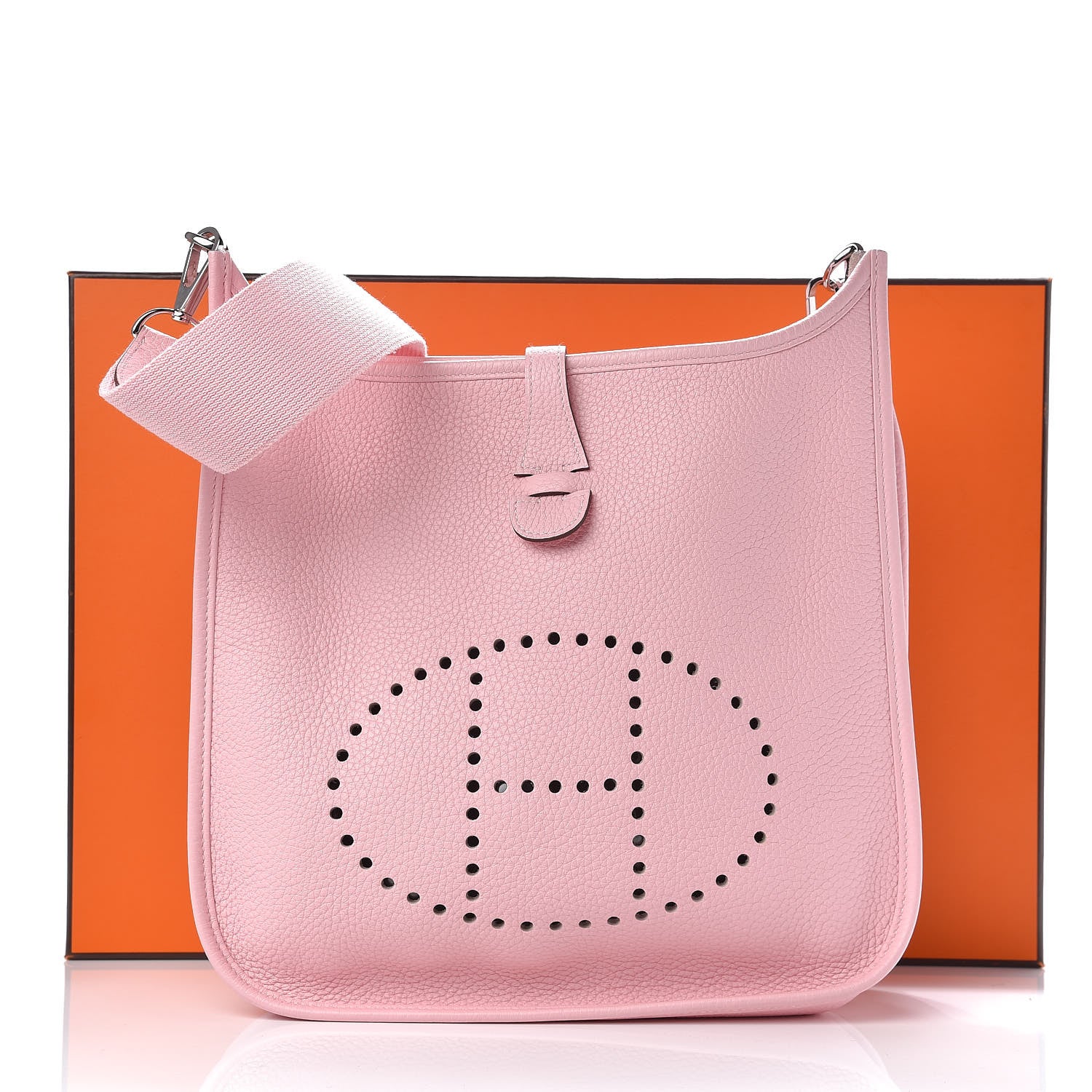 Hermes Taurillon Clemence Evelyne III PM Rose Sakura 11 of 11