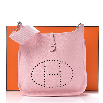 Hermes Taurillon Clemence Evelyne III PM Rose Sakura 11 of 11