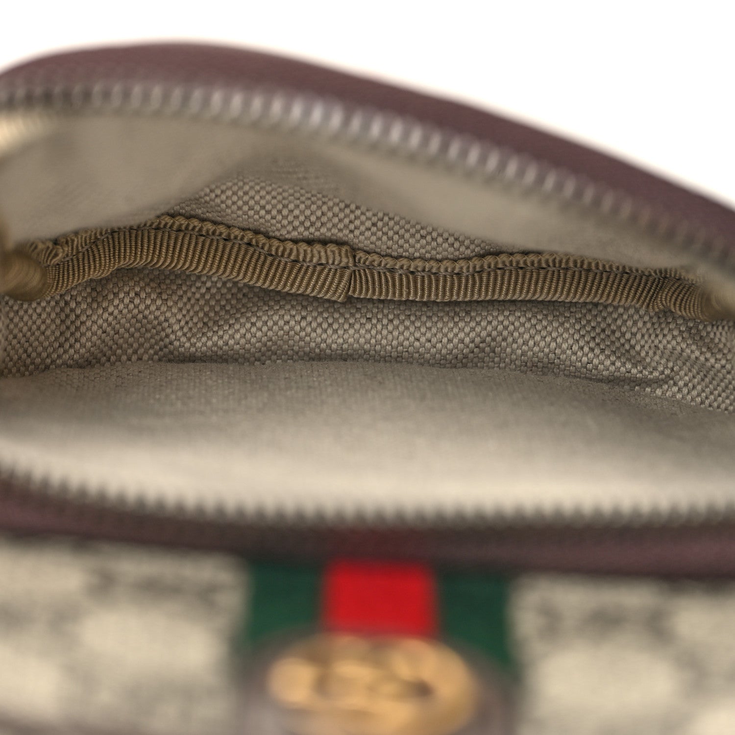 Gucci GG Supreme Monogram Web Mini Ophidia Double Zip Messenger Bag Beige New Acero 6 of 12
