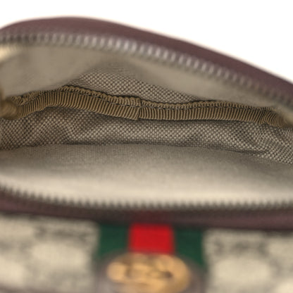 Gucci GG Supreme Monogram Web Mini Ophidia Double Zip Messenger Bag Beige New Acero 6 of 12