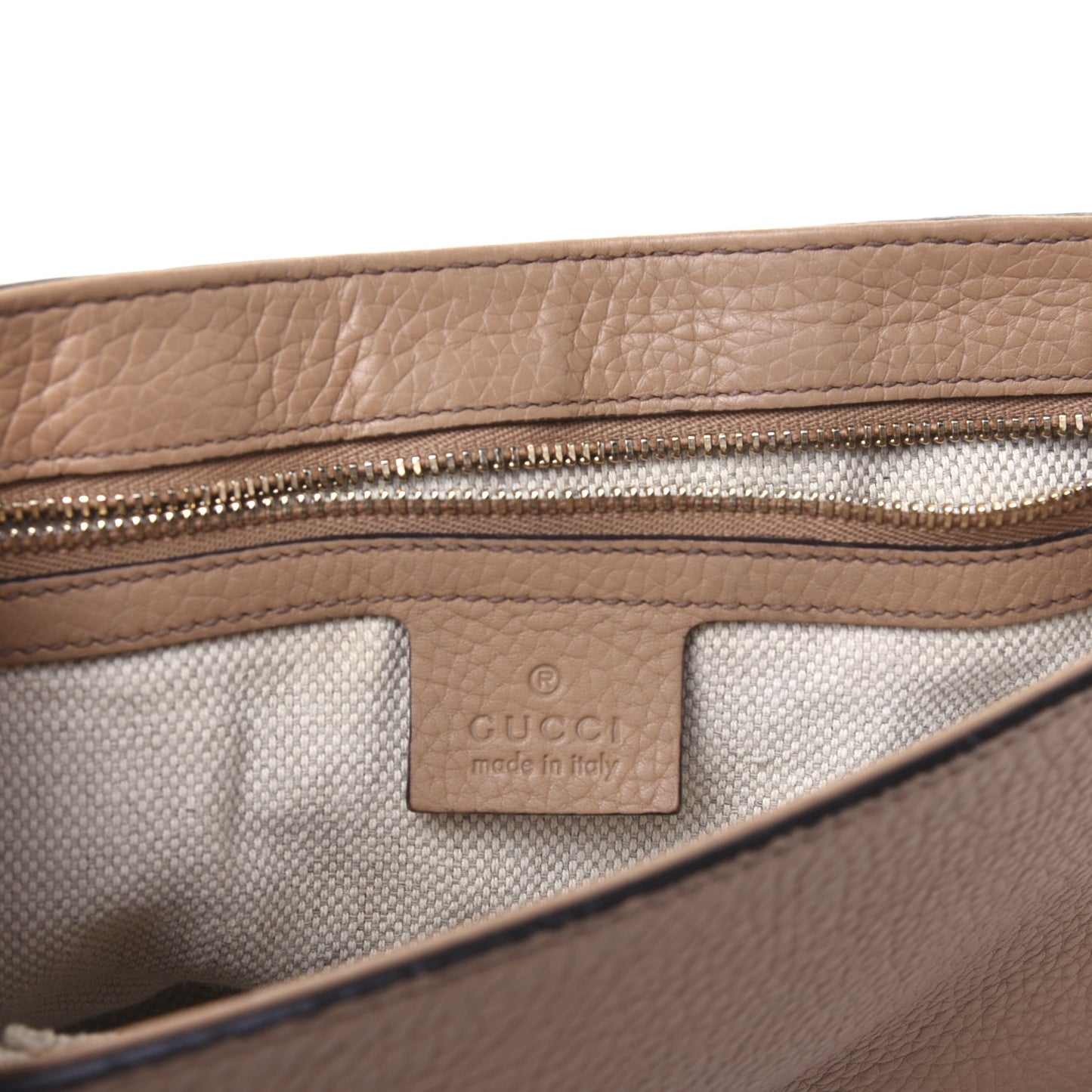 Pebbled Calfskin Medium Soho Flap Crossbody Camelia