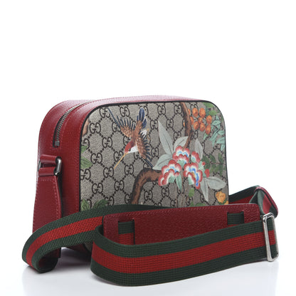 Gucci GG Supreme Monogram Tian Web Camera Bag Beige Multicolor Red 2 of 10