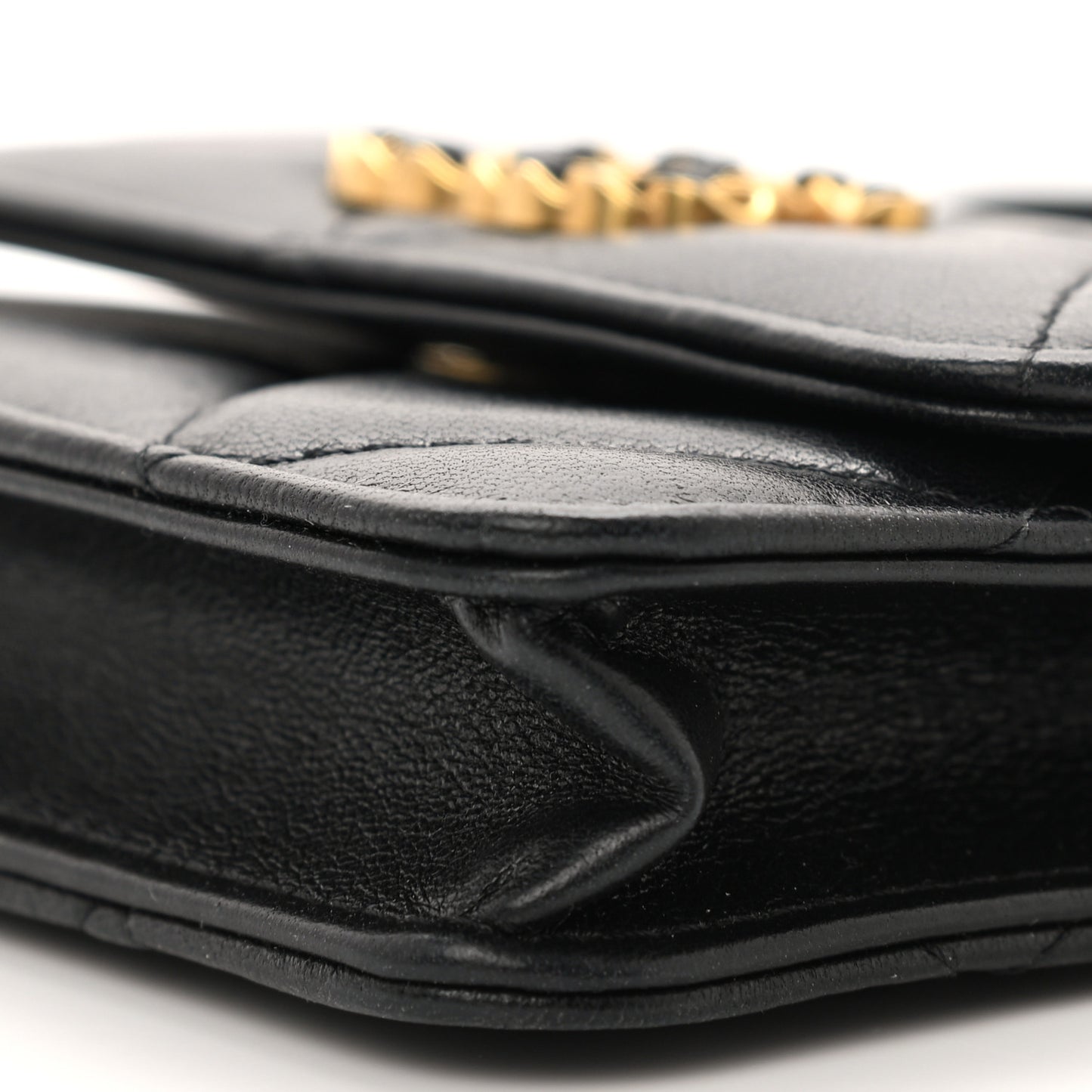 Lambskin Quilted Chanel 19 Flap Belt Bag Black