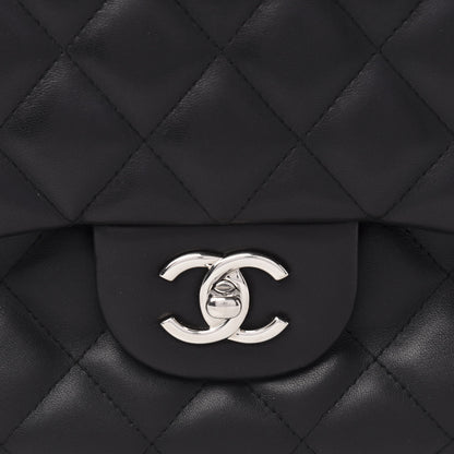 Chanel Lambskin Quilted Jumbo Double Flap Black 10 of 11