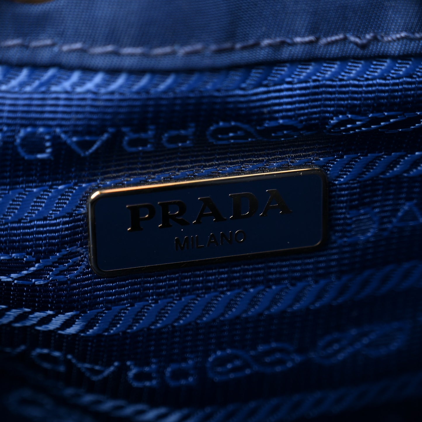Saffiano Tessuto Nylon Bucket Wristlet Royal
