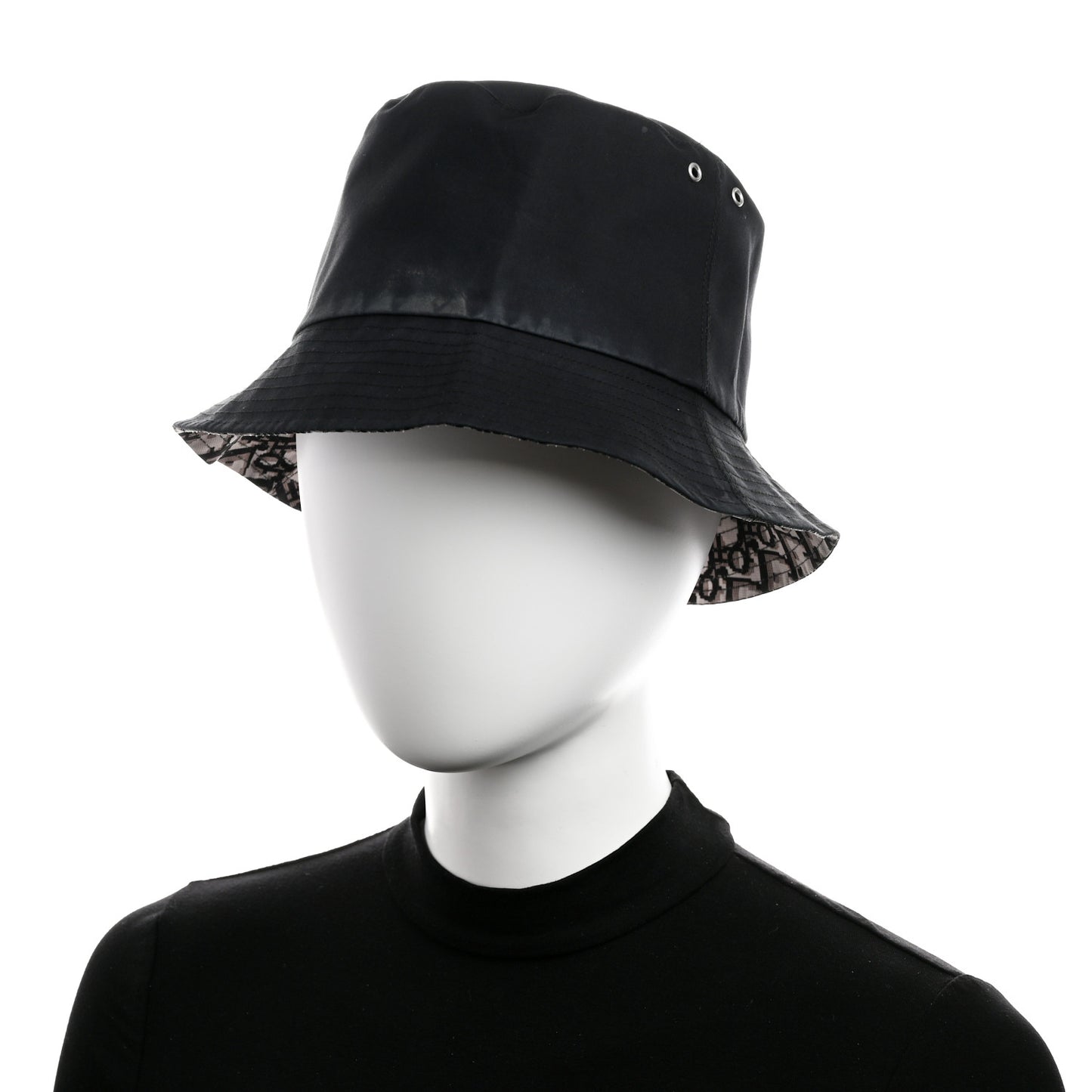 Oblique Reversible Teddy-D Brim Bucket Hat Beige