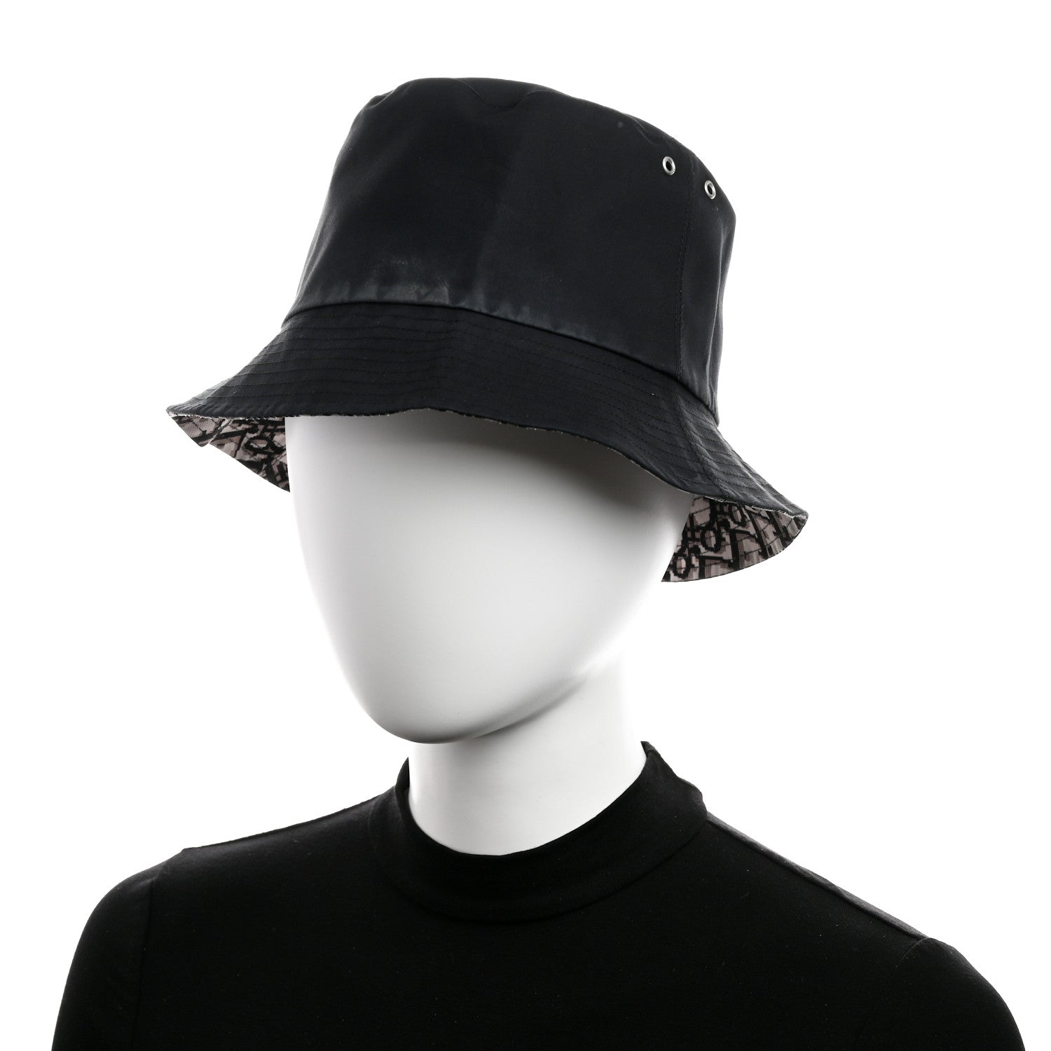 Christian Dior Oblique Reversible Teddy-D Brim Bucket Hat Beige 8 of 16