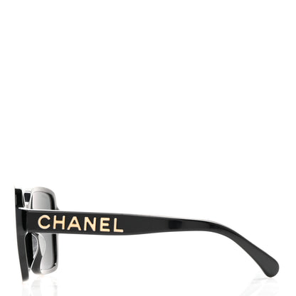 Chanel Acetate Square Sunglasses 5408-A Black 3 of 9