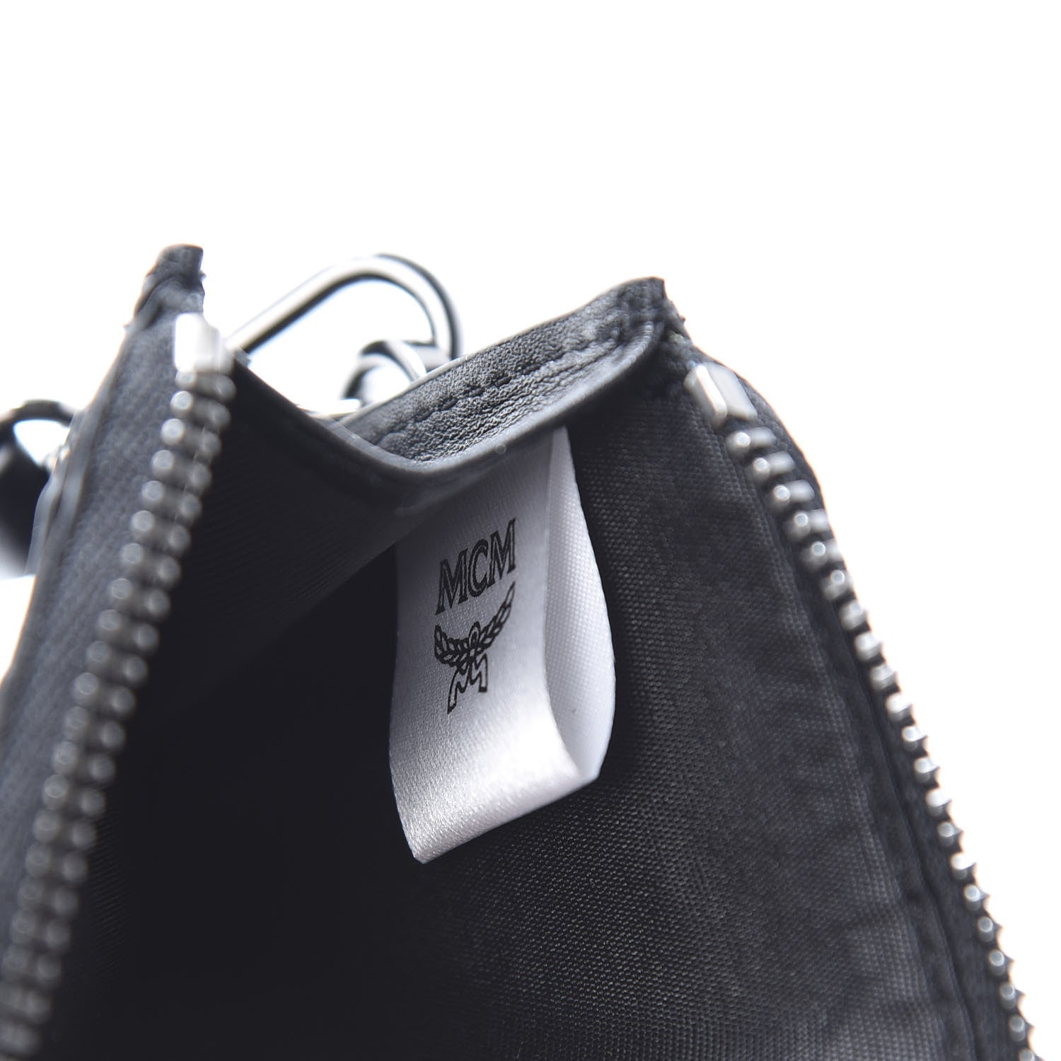 MCM Skyoptic Visetos Neck Strap Card Case Holder Diamond Black 5 of 6