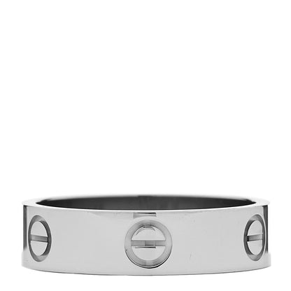 Cartier 18K White Gold 3.5mm LOVE Wedding Band Ring 60 9.25 3 of 4