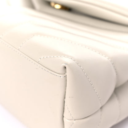 Saint Laurent Calfskin Y Quilted Monogram Small Loulou Chain Satchel Ivory 6 of 10