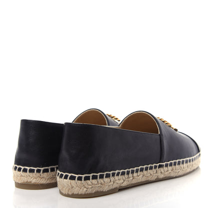 Chanel Calfskin Chain CC Espadrilles 38 Black 4 of 11
