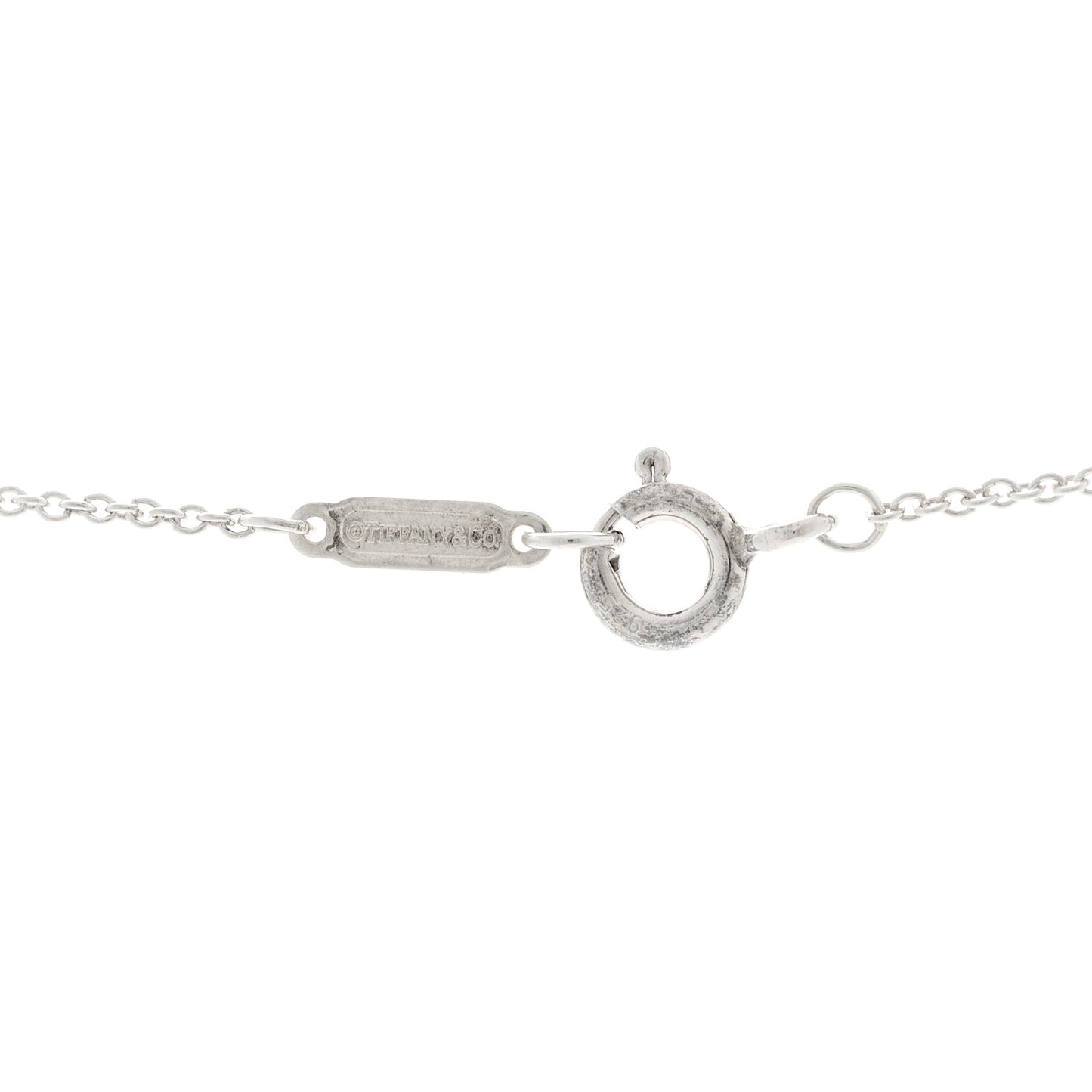 Sterling Silver 16mm Elsa Peretti Open Heart Pendant Necklace
