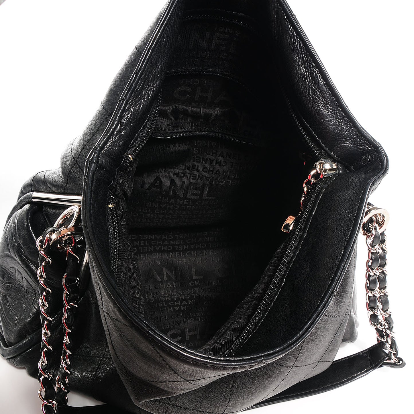 Lambskin Medium Ultimate Soft Tote Black