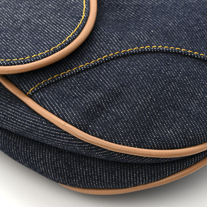 Christian Dior Denim Calfskin Saddle Bag Blue 12 of 12