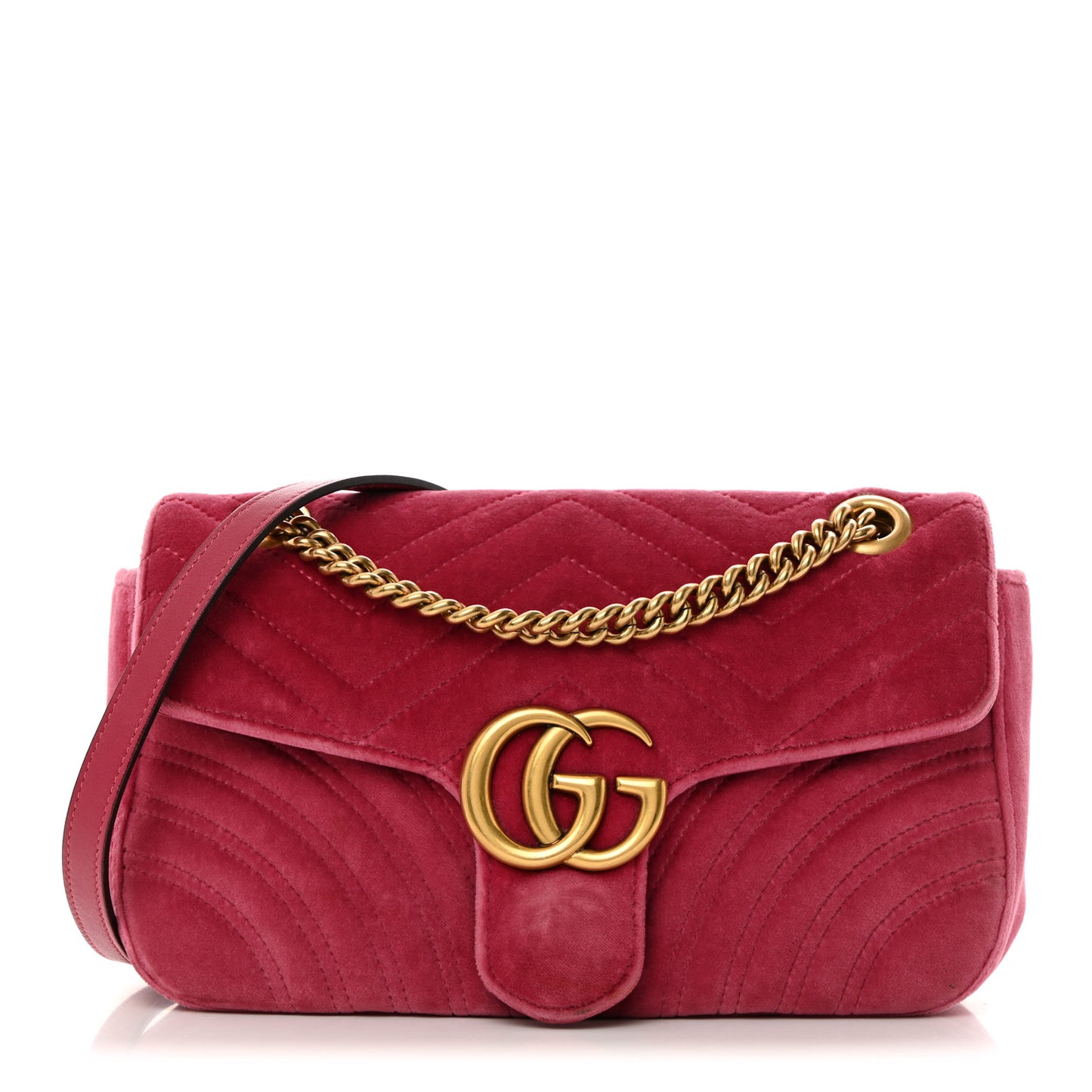 Velvet Matelasse Small GG Marmont Shoulder Bag Light Raspberry Rose