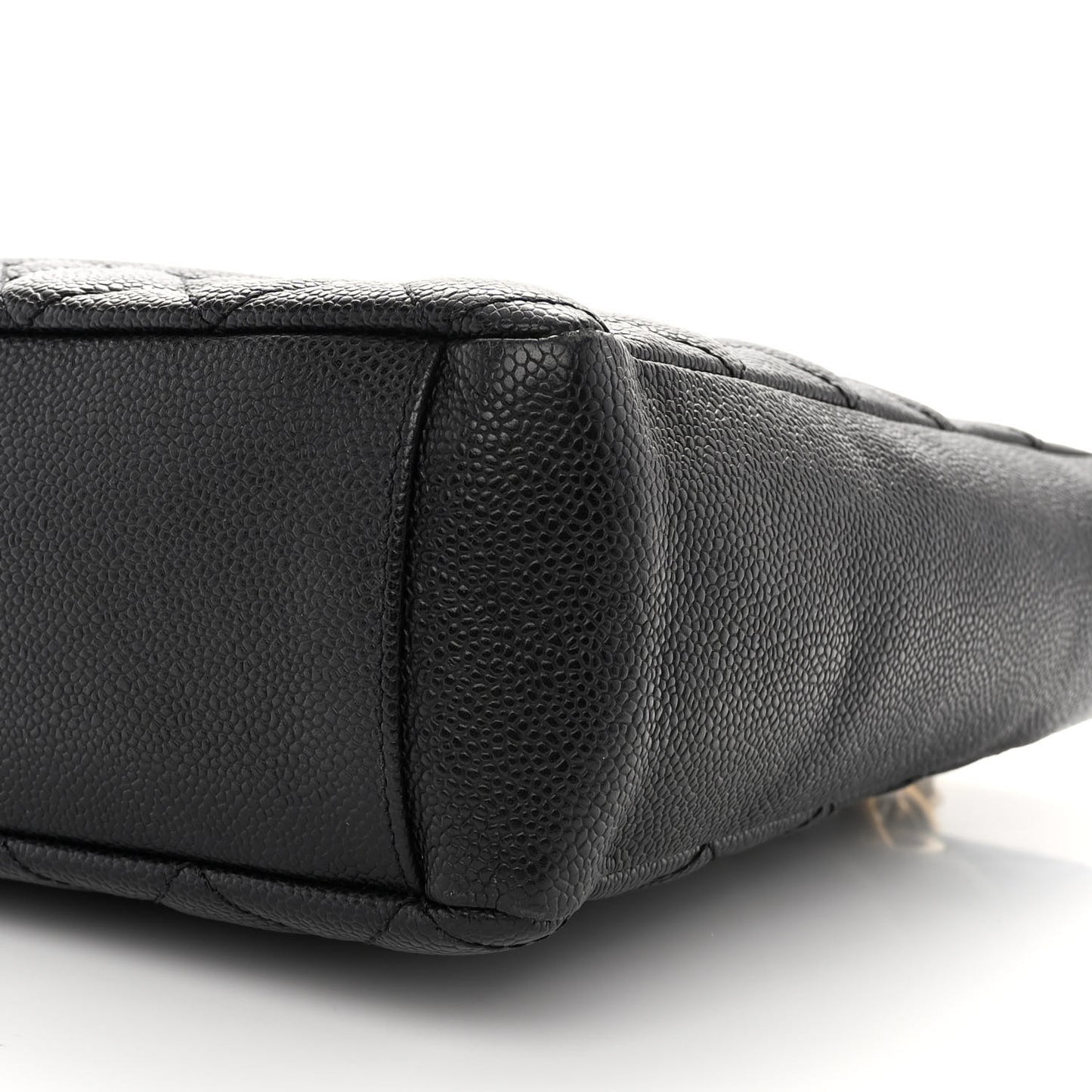 Caviar Quilted Petit Shopping Tote PST Black