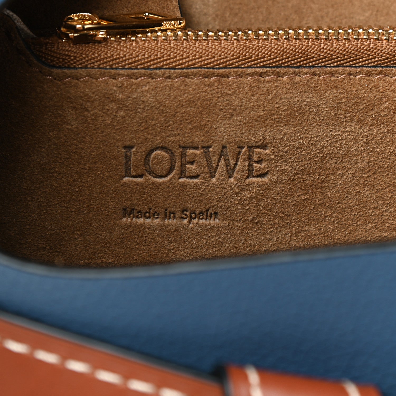 Loewe Grained Calfskin Small Gate Crossbody Bag Varsity Pecan 6 of 8