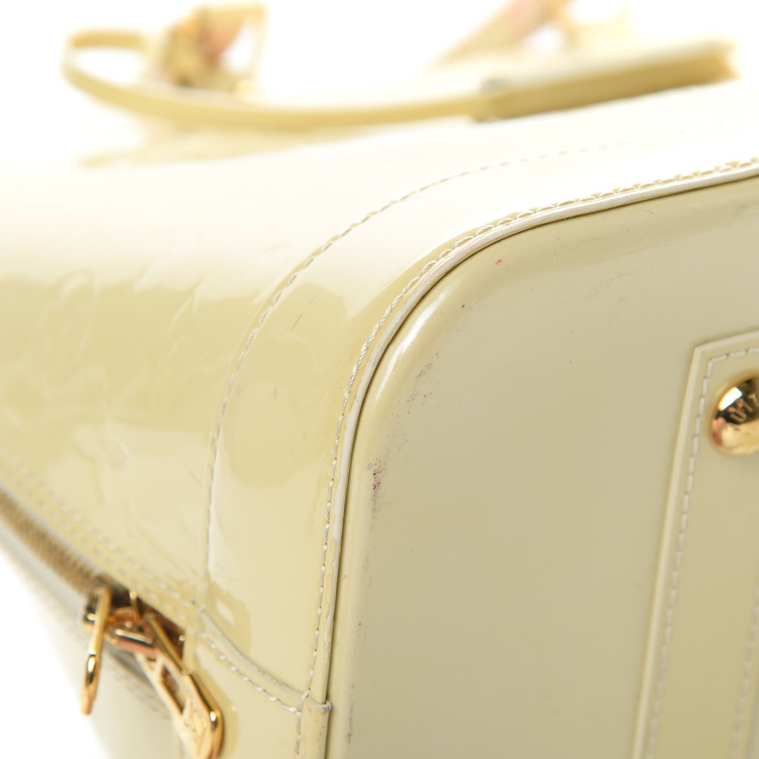 Louis Vuitton Vernis Alma MM Blanc Corail 9 of 24